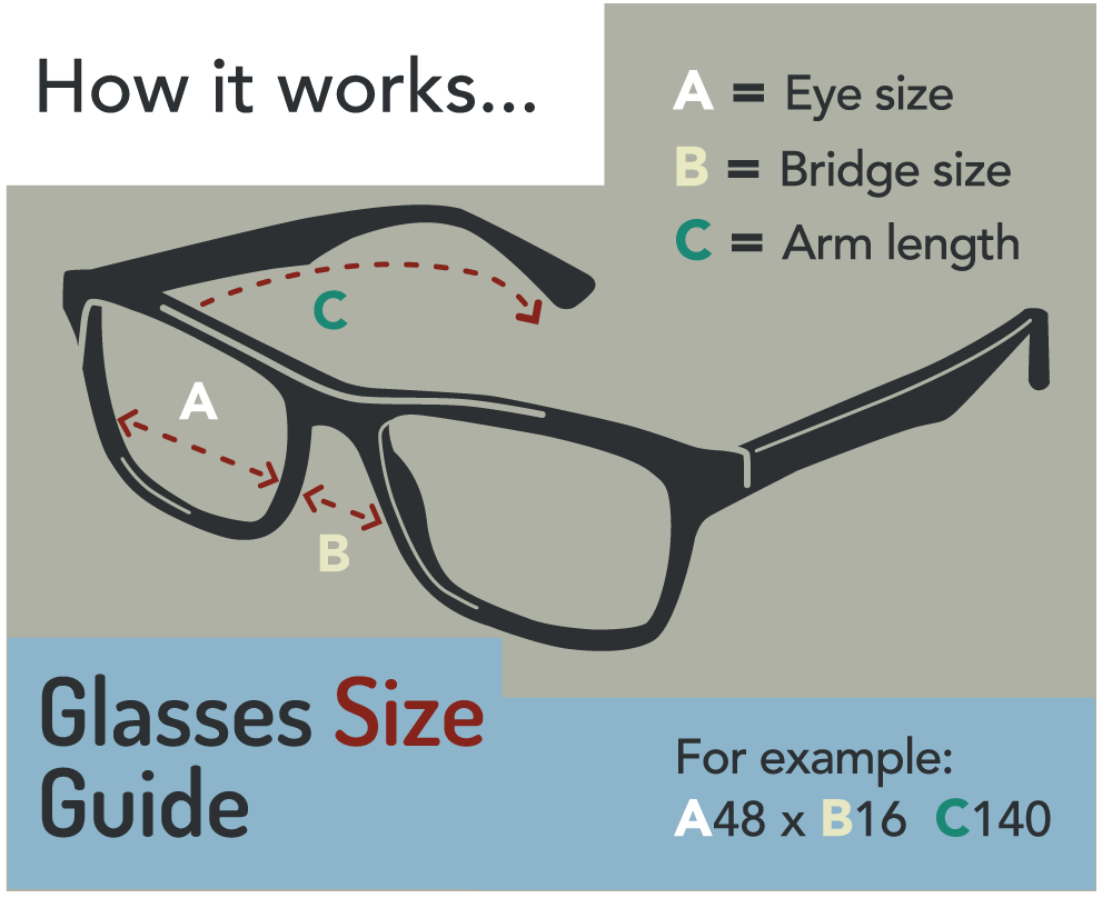 Glasses Size Guide | Designer Glasses