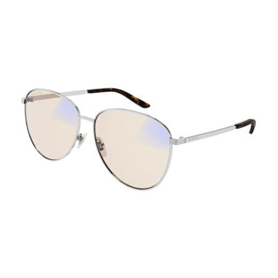 Gucci GG0945SA Aviator Sunglasses in Gray Tone Metal with Case & Cloth Aviator frame sunglasses in light ruthenium grey | GUCCI® US main image 4