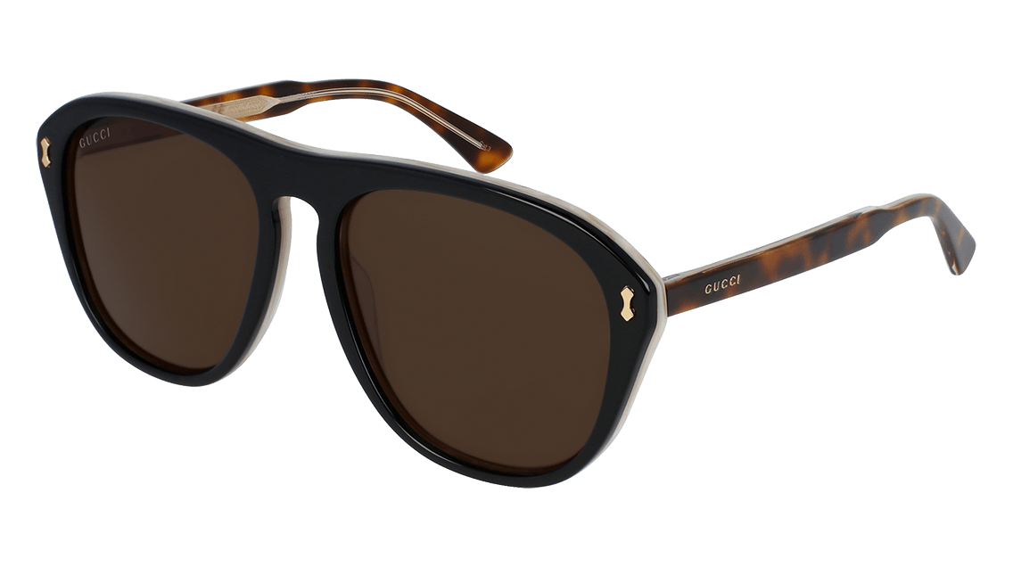 Gucci GG NARROW RECTANGULAR ACETATE SUNGLASSES - Sunglasses -  black/black/grey/black - Zalando.ie