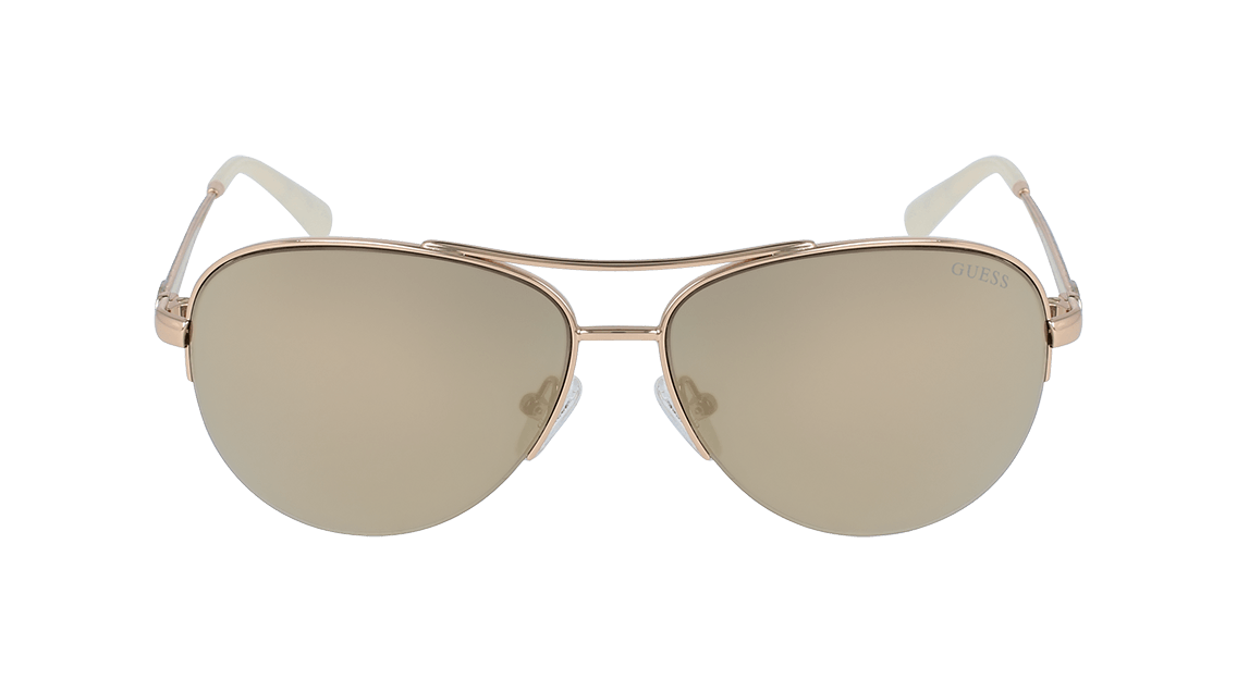 Sunglasses GUESS GU 7867 32F 58/18 Woman Doré rose Irregular Full Frame Glasses Classic 58mmx18mm 93