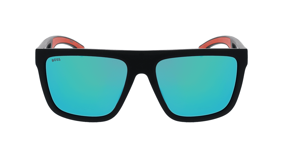 HUGO BOSS 1451/S Occhiali Da Sole Uomo – Montatura Nero Opaco, Lenti Grigie, Misura 59