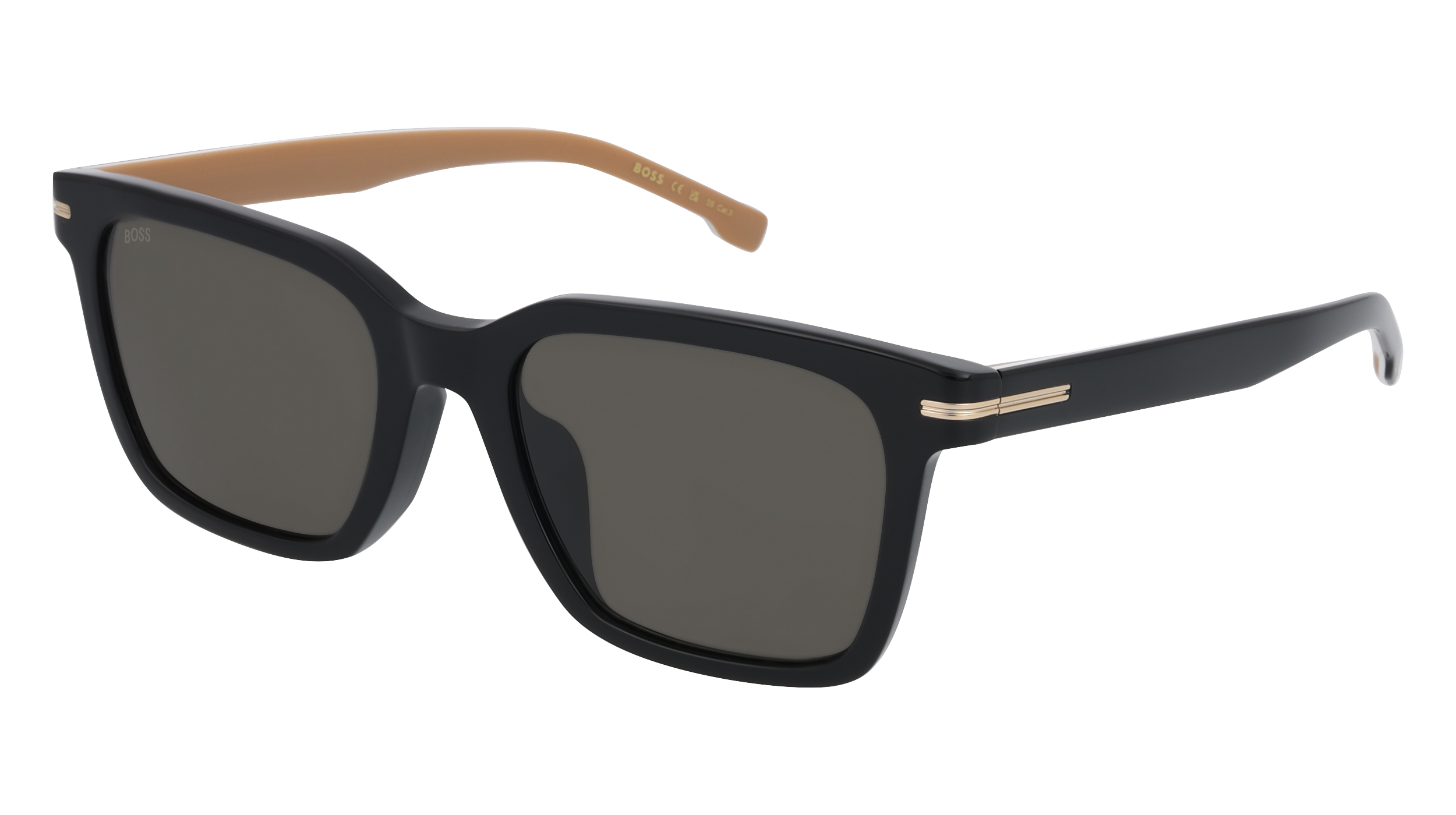 NWT Hugo Boss BOSS 1540/F/SK-0807 KU Black Rectangle 54mm Sunglasses Hugo Boss 1540/F/SK PJP IR Blue main image 3