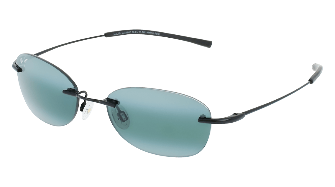 Amazon.com: Maui Jim Men's and Women's 'Akau Polarized Rimless Sunglasses,  Black Gloss/Maui Rose®, Large : Clothing, Shoes & Jewelry