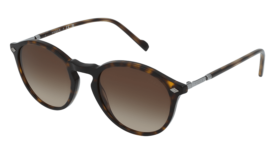 Vogue Eyewear Men's VO5432S Sunglasses | Round Gradient Lens, Dusty Green Frame, 100% UV Protection - View #3