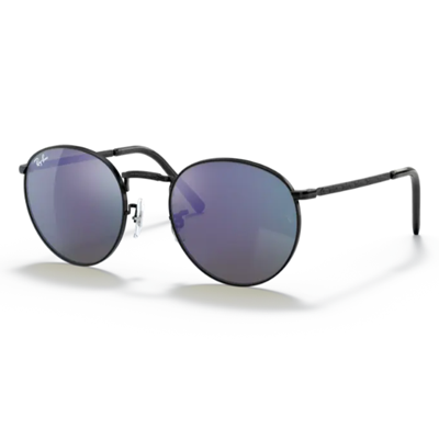 Ray ban round metal blue mirror deals