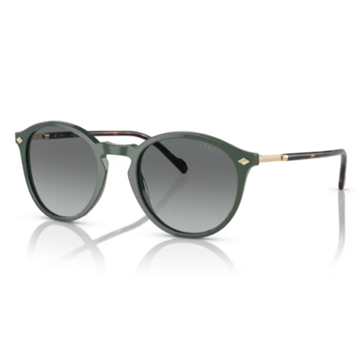 Vogue Eyewear Men's VO5432S Sunglasses | Round Gradient Lens, Dusty Green Frame, 100% UV Protection - View #4